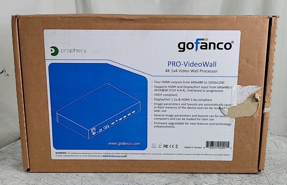 NEW OPEN BOX Prophecy PRO-VideoWall 4K 1x4 Video Wall Processor SEE NOTES