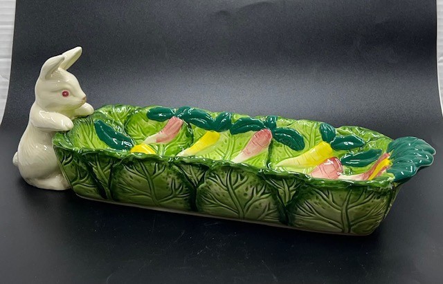 VTG Bunny Lane Strata Group Spring Easter Serving Dish - 12" - EUC - FREE SHIP