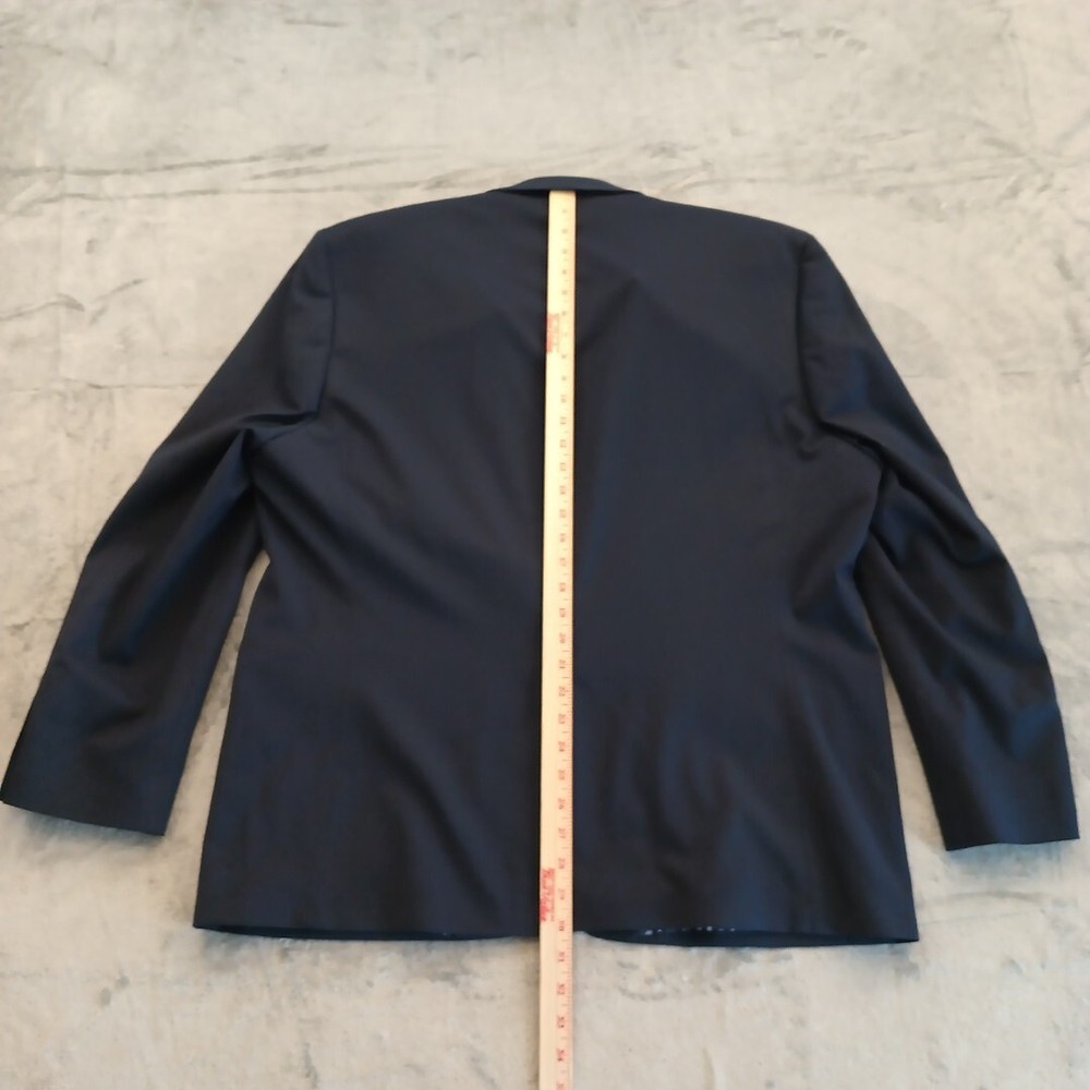 Chaps Blazer Mens 46 Blue Polyester Blend Two Button Single Vent