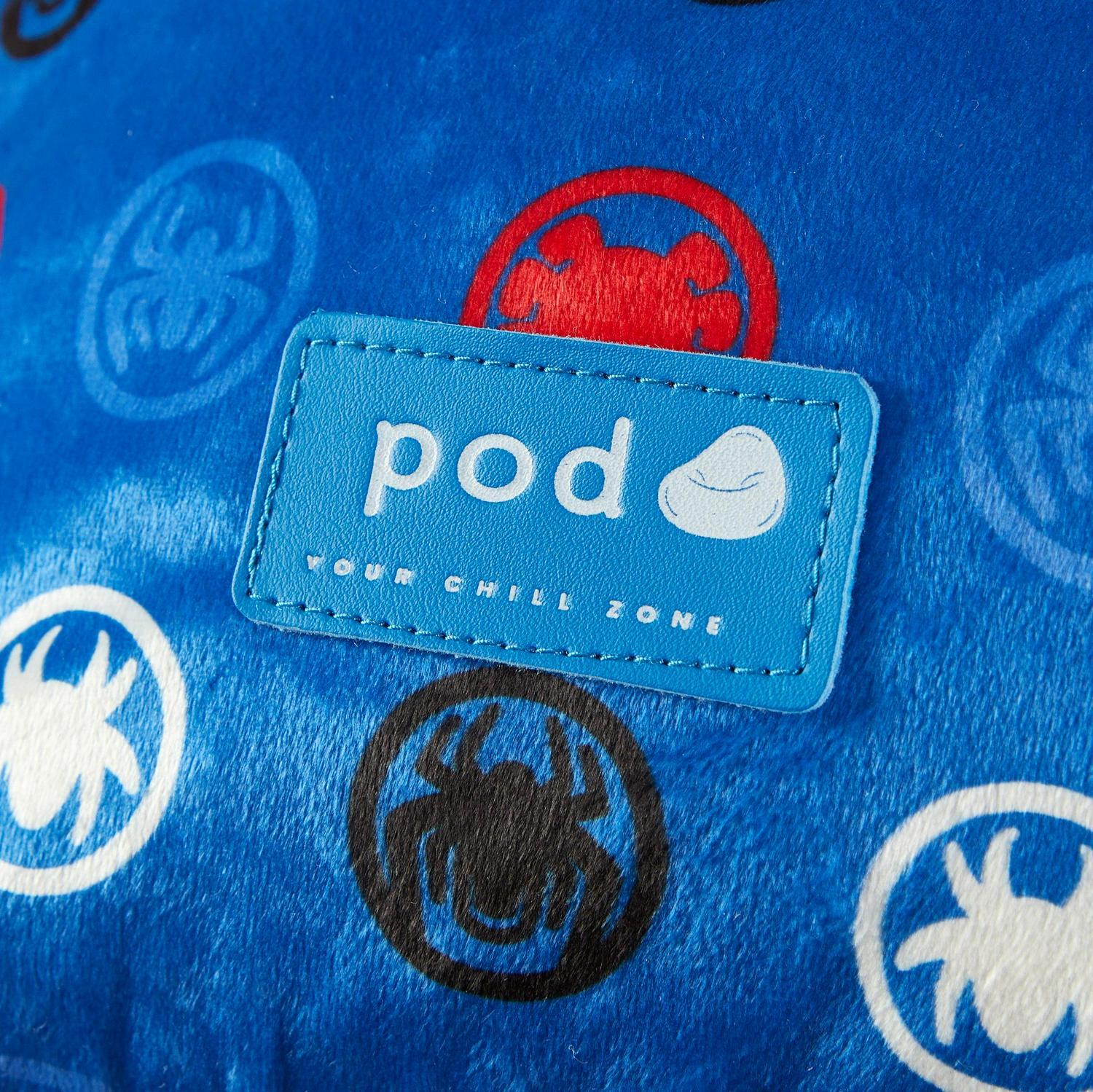 Spiderman Child Beanbag Superhero Kids Chair Cozy Soft Square 18" Seat Blue FUN