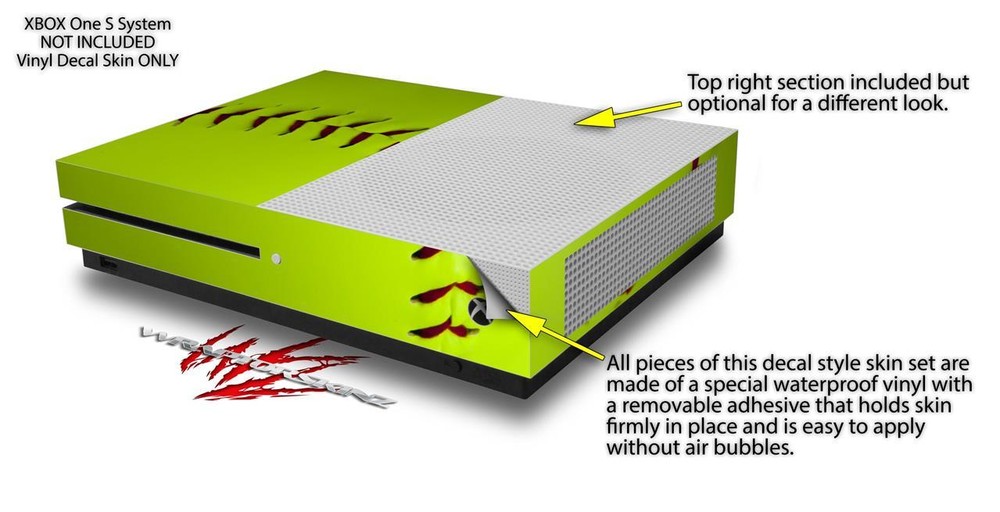 Skin XBOX One S Console Controller Softball