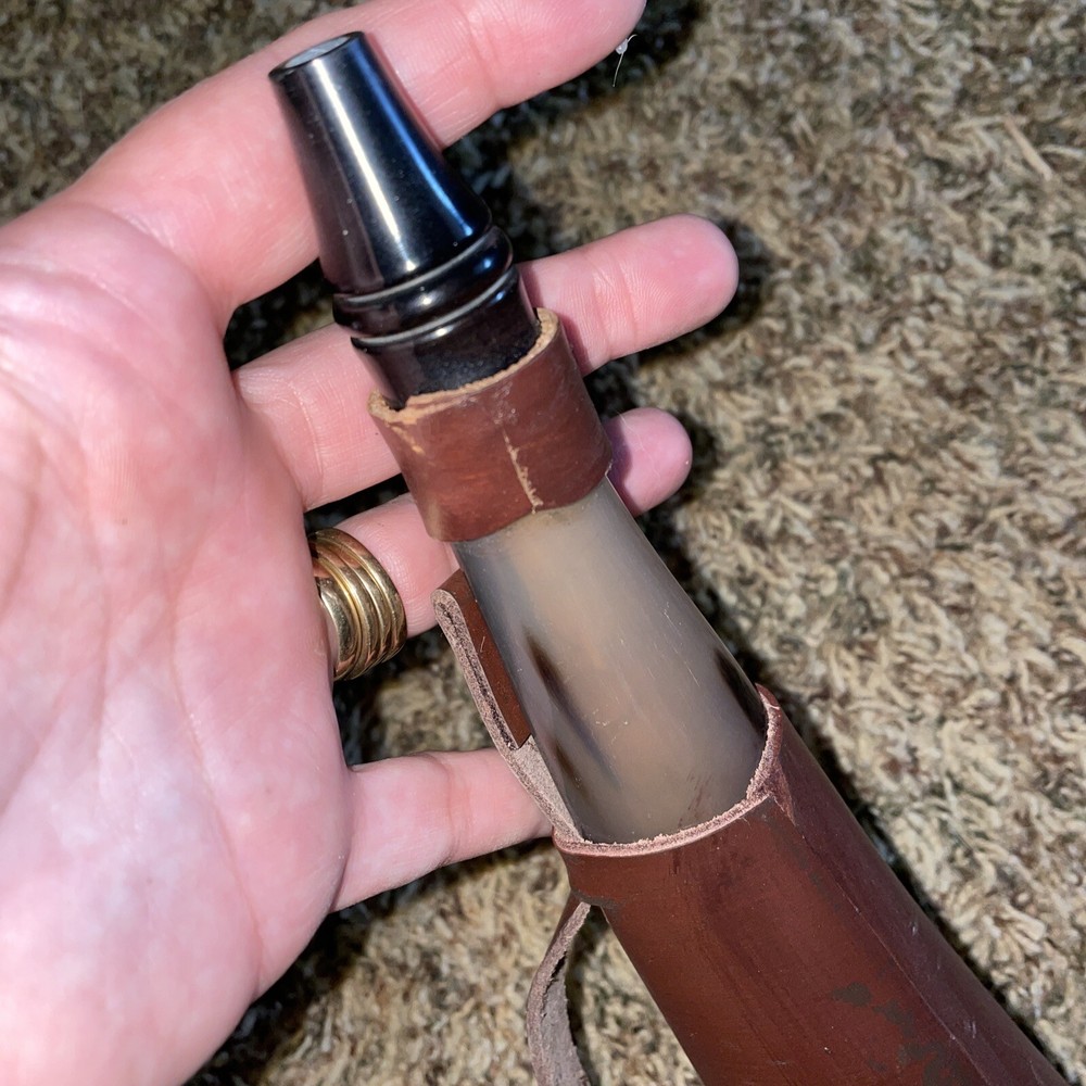 powder horn With Real Leather Without Caps Or Strap