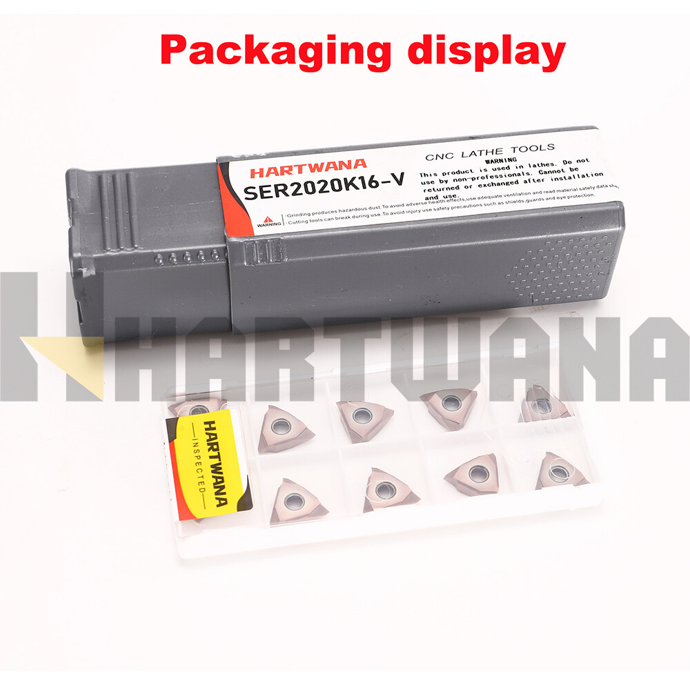 Lathe Threading Tool Holder External Vertical Threading Inserts 16VERAG60 10PCS