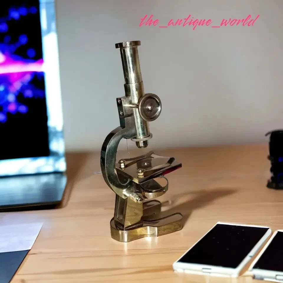 Nautical Brass Heavy Microscope 7 Inches Students Brass Microscope Gift Items