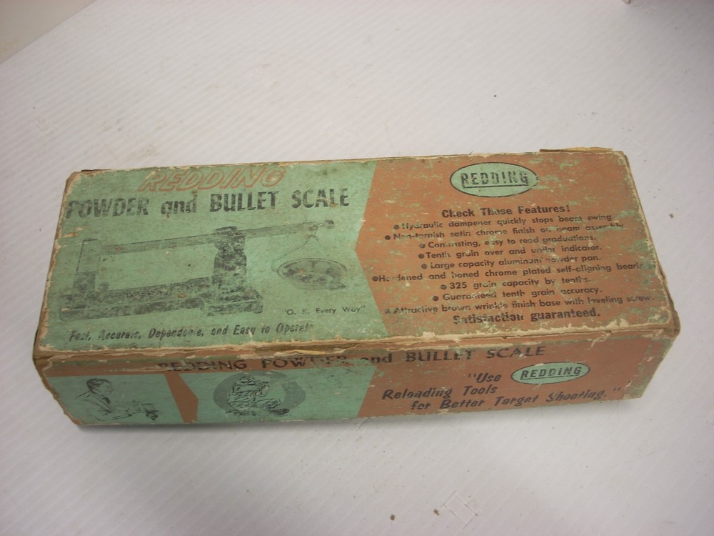 Redding Powder & Bullet Scale 325 grain capacity by Tenths Over Under Indicator