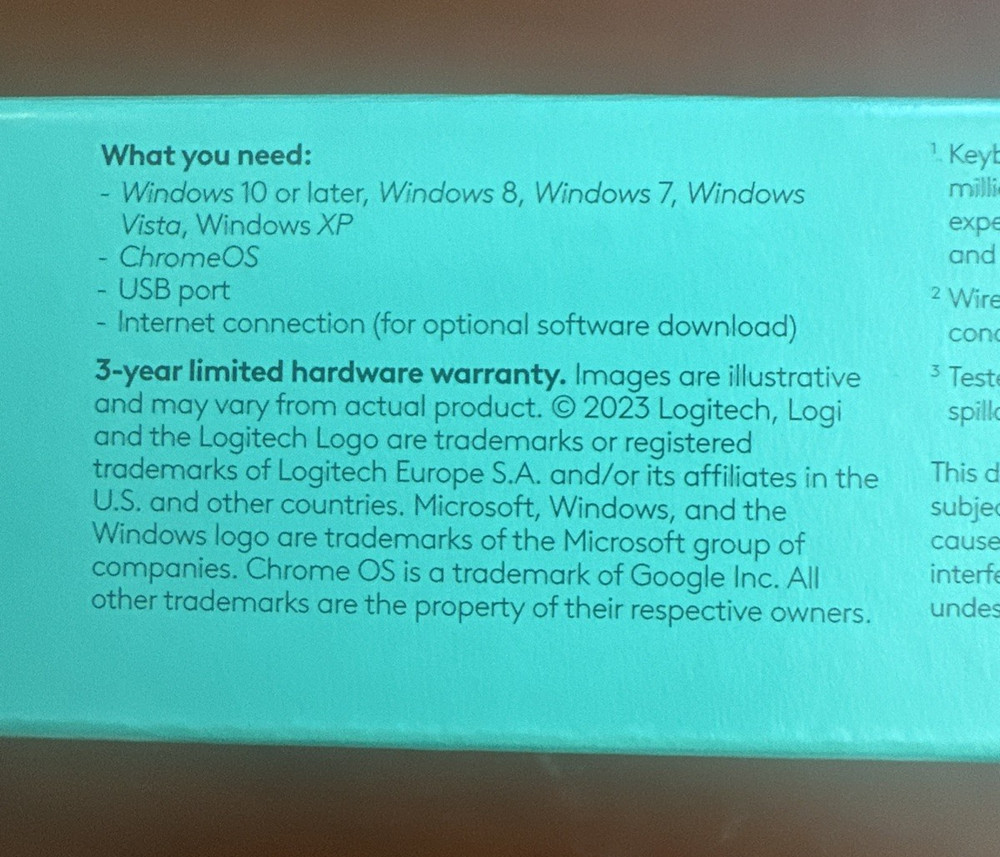 Wireless Keyboard and Mouse Combo Logitech MK270 Open Box