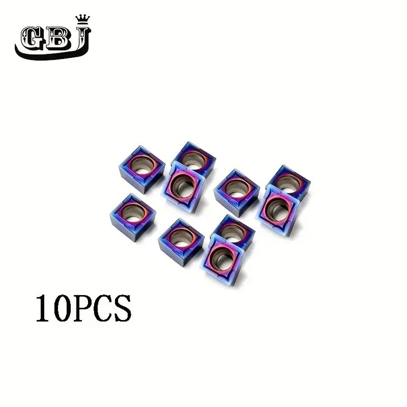 10pcs CCMT32.51 CCMT09T304 Carbide Inserts Nano-Blue Coating Insert is Suitable