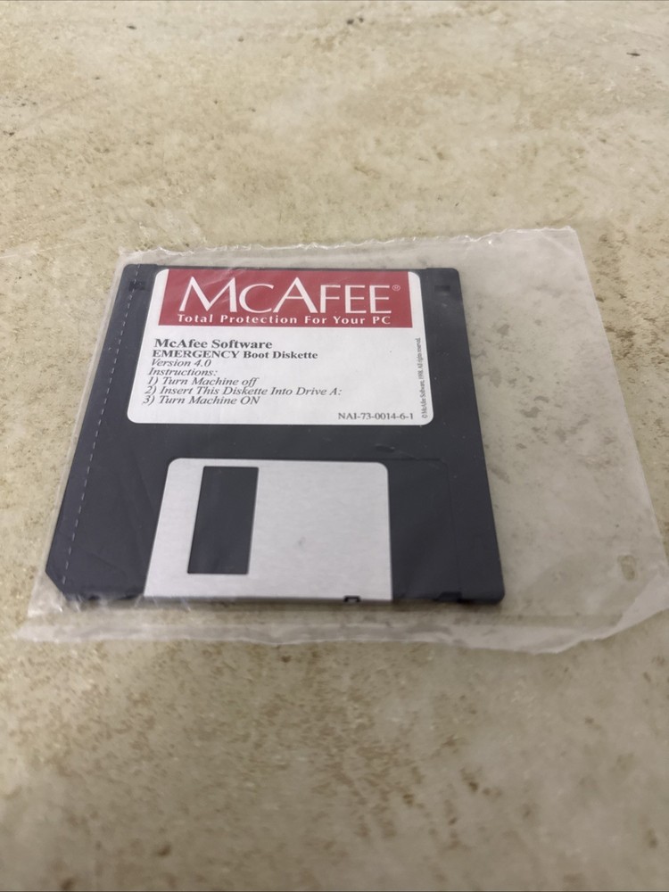 McAfee Emergency Boot Diskette  Version 4.0 Sealed