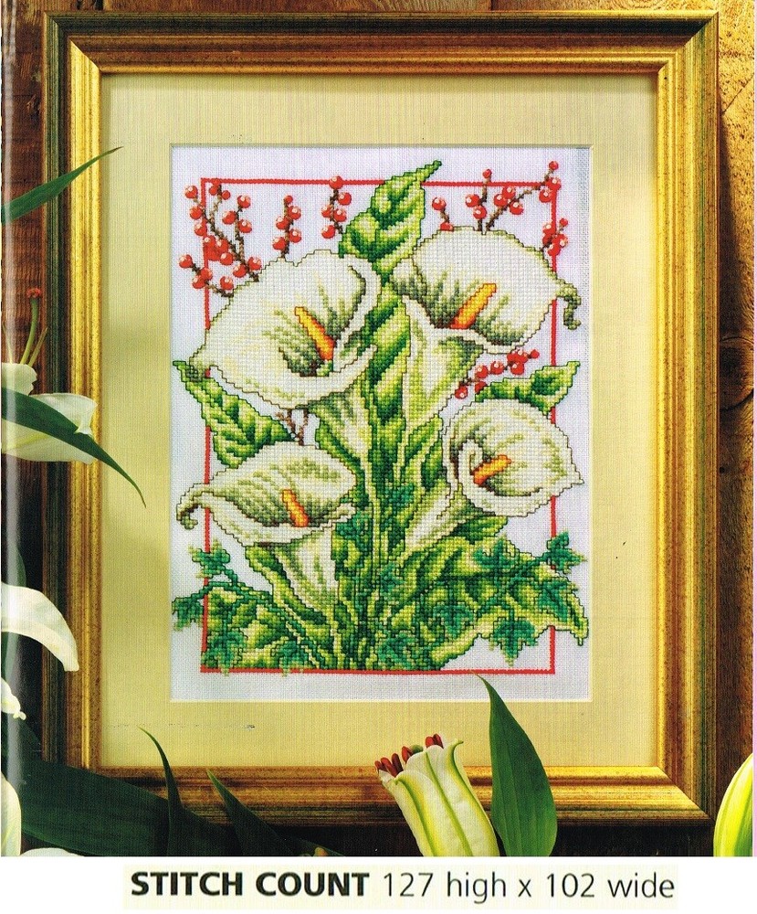 FESTIVE FLOWERS  CROSS STITCH PATTERN  ONLY    ALS  WPB