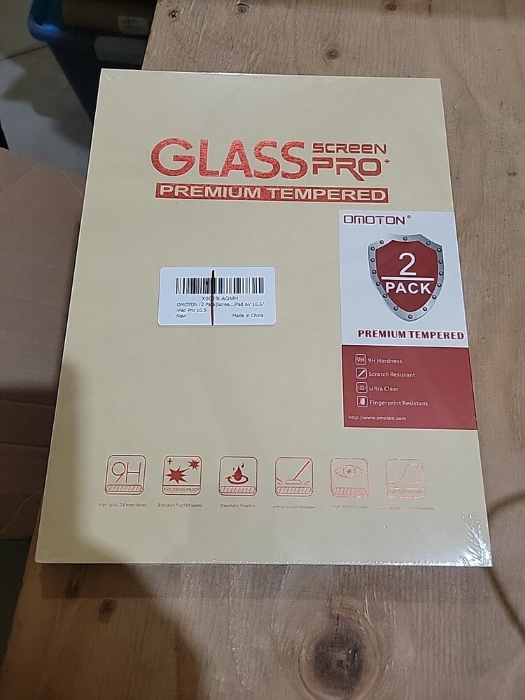 Omoton Glass Screen Pro Screen Protector For iPad 10.2"/Air 3/10.5" - 2 Pack