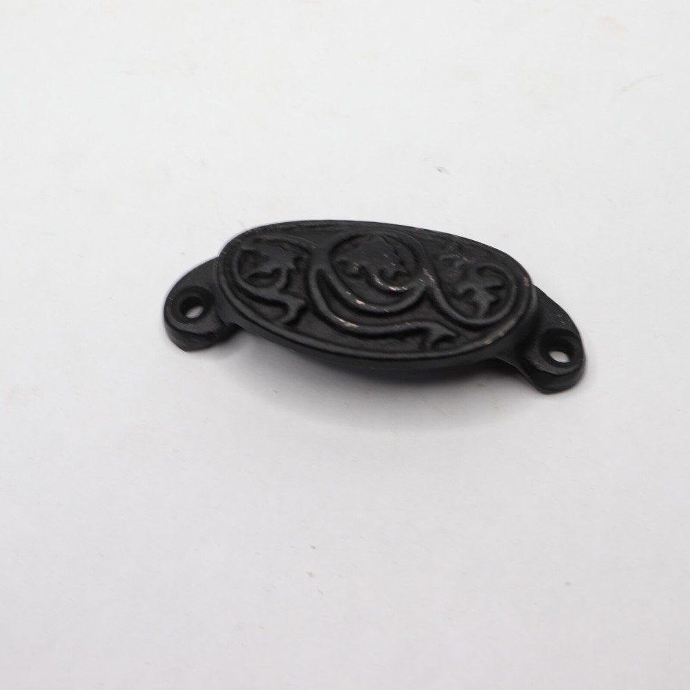Restorers Classic Floral Cup Bin Pull Cast Iron 02093695