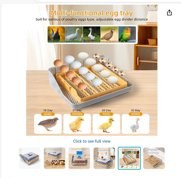 LUWANPET Incubator for 25 Eggs, Automatic Egg Turning and Humidity Control