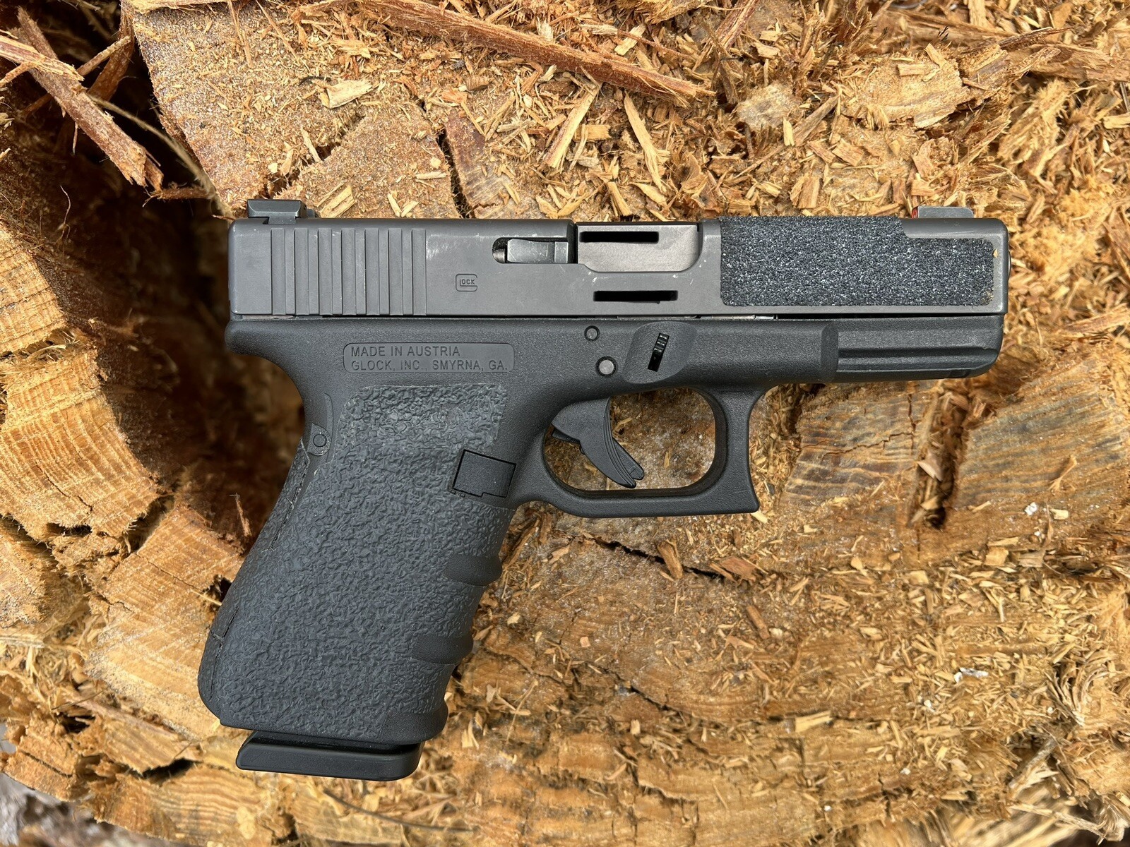 Glock Pistol Grip Tape for Front of Non Serrated Slide Fits others 17,19,22