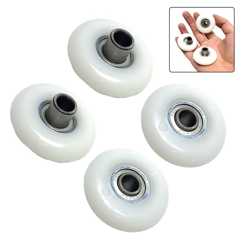 Rowing Machine Wheel Set 4 Reliable Replacement Pulleys for Exercise Gear