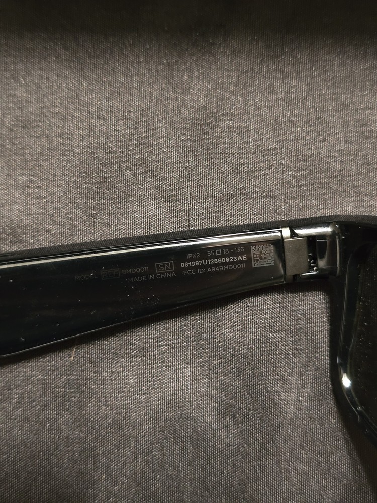 Bose Bluetooth Audio Sunglasses Frames Tenor Set Black & Silver Lens Rectangular