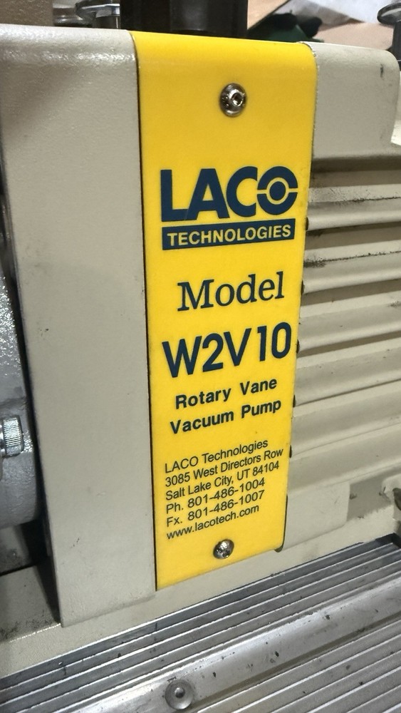 LACO Technologies W2V10 Rotary Vane Vacuum Pump.