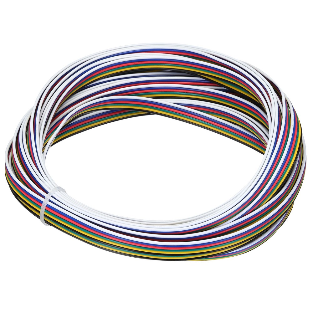 24 Gauge 6 Conductor Electrical Wire Tinned Copper Cable 24.6FT