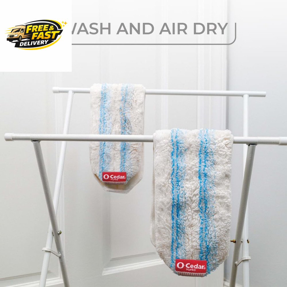 H2Pro Flat Mop System | Quick Cleaning Tool | Clean with Water | Machine Washab