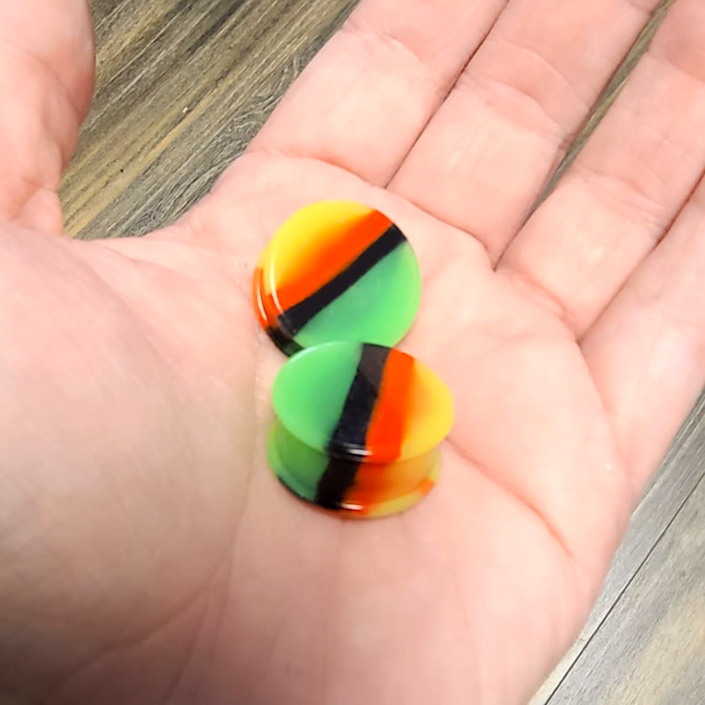 Rasta Tye Dye Silicone Ear Plugs