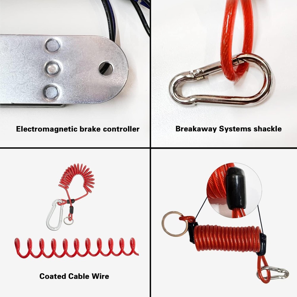 6Ft 1.9M Trailer Breakaway Switch Break Control Kit Electric Brake Switch