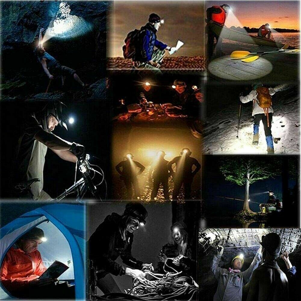 LED Headlamp Rechargeable Headlight Zoomable Head Torch Lamp Flashlight