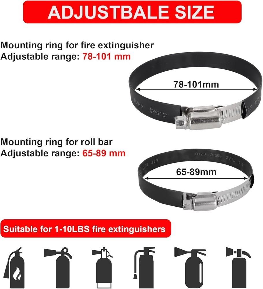 UTV Fire Extinguisher Mount Bracket, Quick Release Fire Extinguisher Mount Ho...