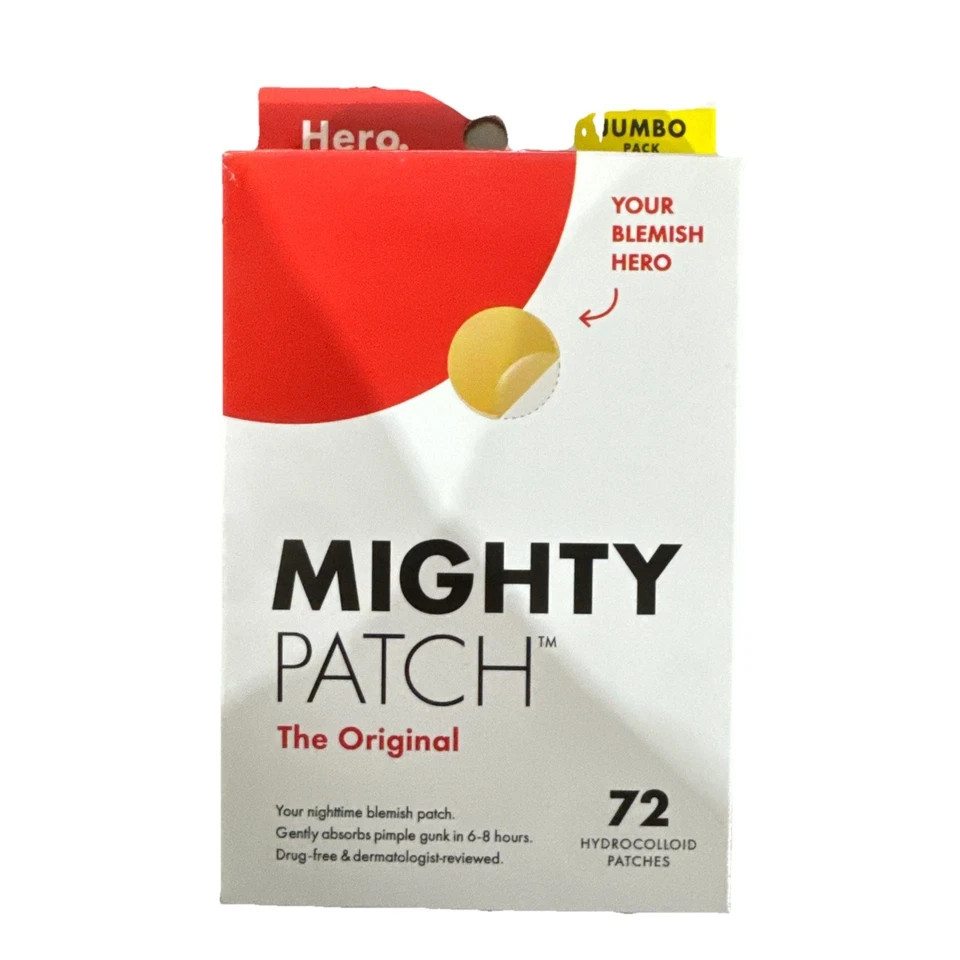 Mighty Patch Original Hero Cosmetic Hydrocolloid Acne Pimple 72 Patches