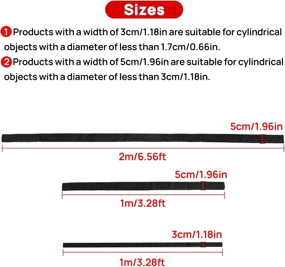 3.28ft Winch Cable Cover - Durable Polyester Protector for Off-Road & Marine Use