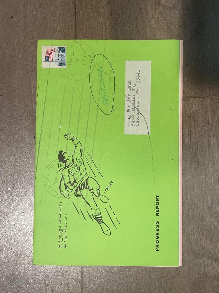 August 1973 "San Diego Comic Con" Progress Report