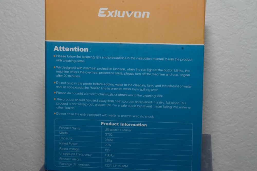 Ultrasonic Cleaner (Exluvon)