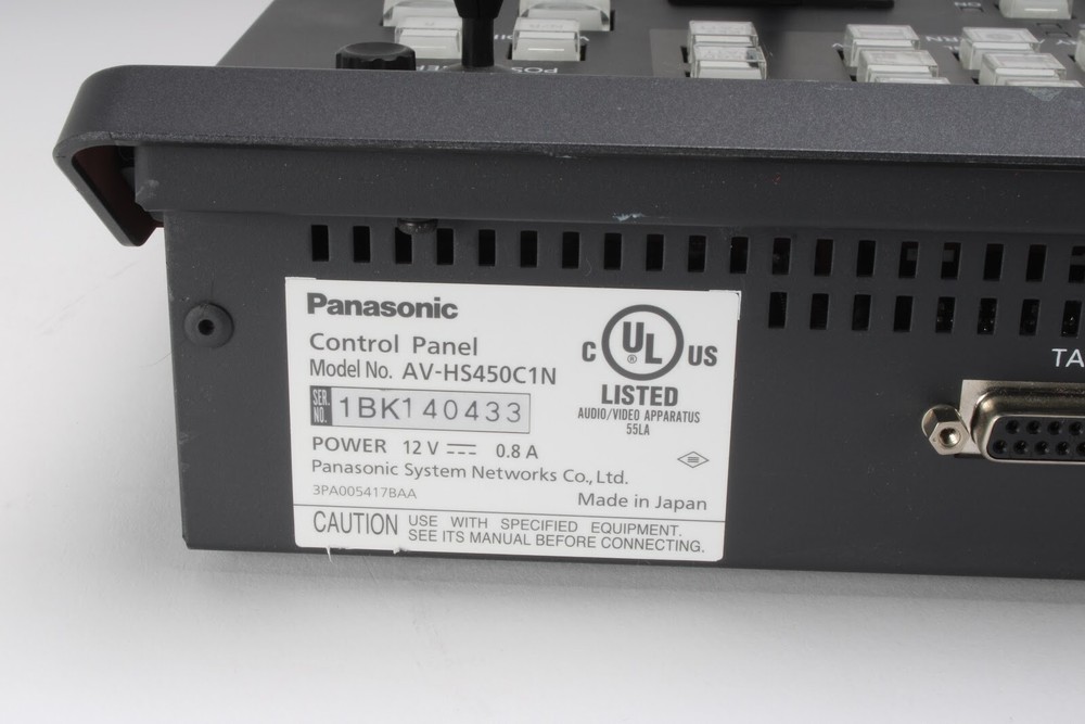 Panasonic AV-HS450 HD Switcher Control Unit - Fair Condition