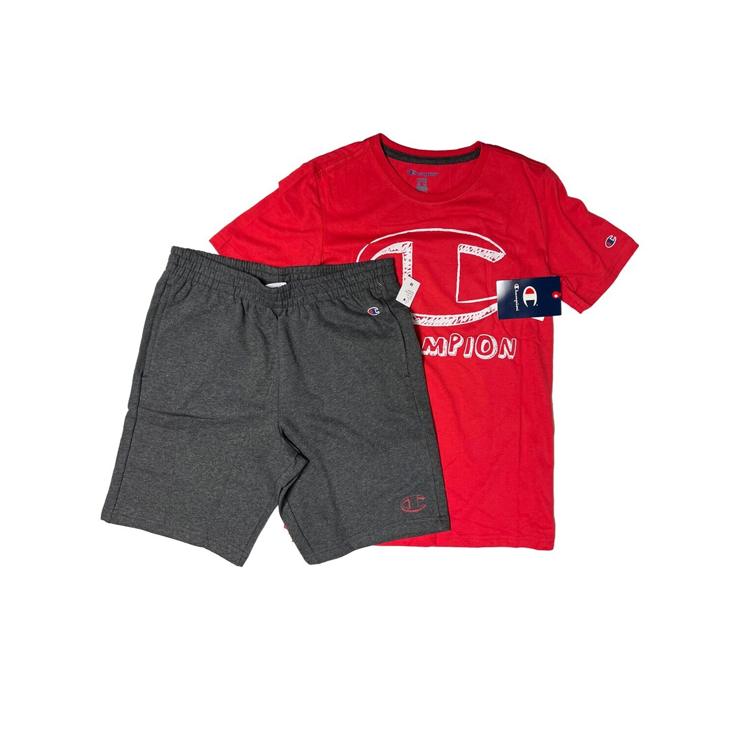 Champion Boy’s Red Grey T-Shirt & Short Set (S03)