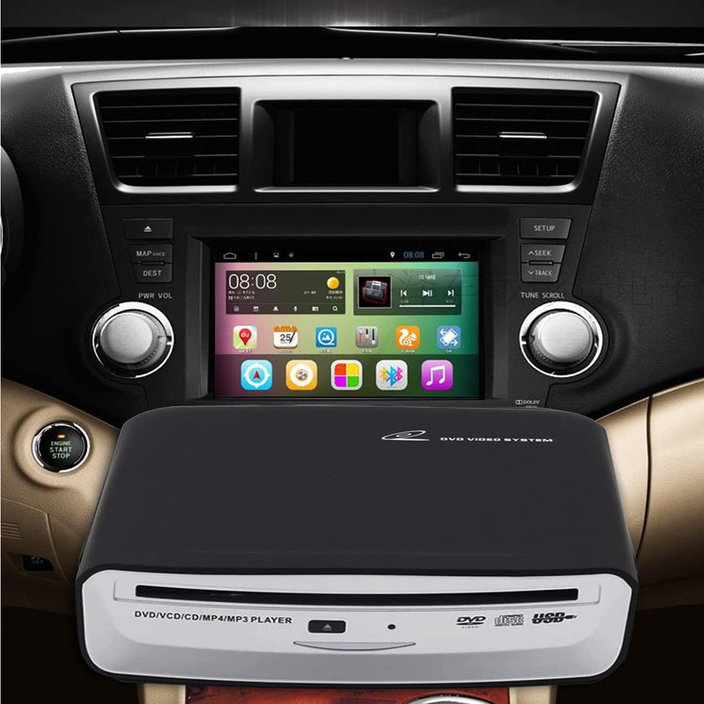 OAUW USB External Car Universal CD Player Connection Portable Black