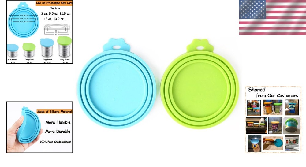 Adjustable Silicone Can Covers for Dogs & Cats - Fits Multiple Can Sizes