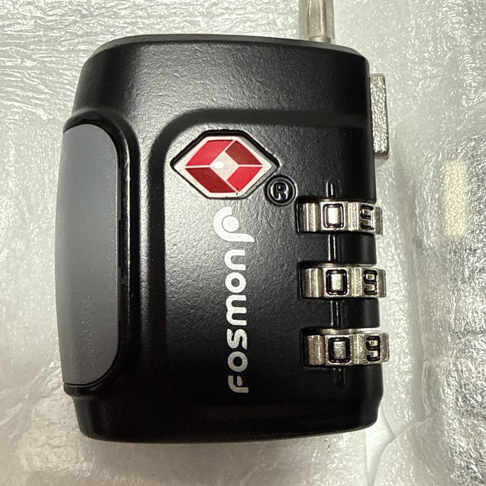 Fosmon [4 PACK] 3 Digit Combo TSA Approved Open Alert Indicator Luggage Lock