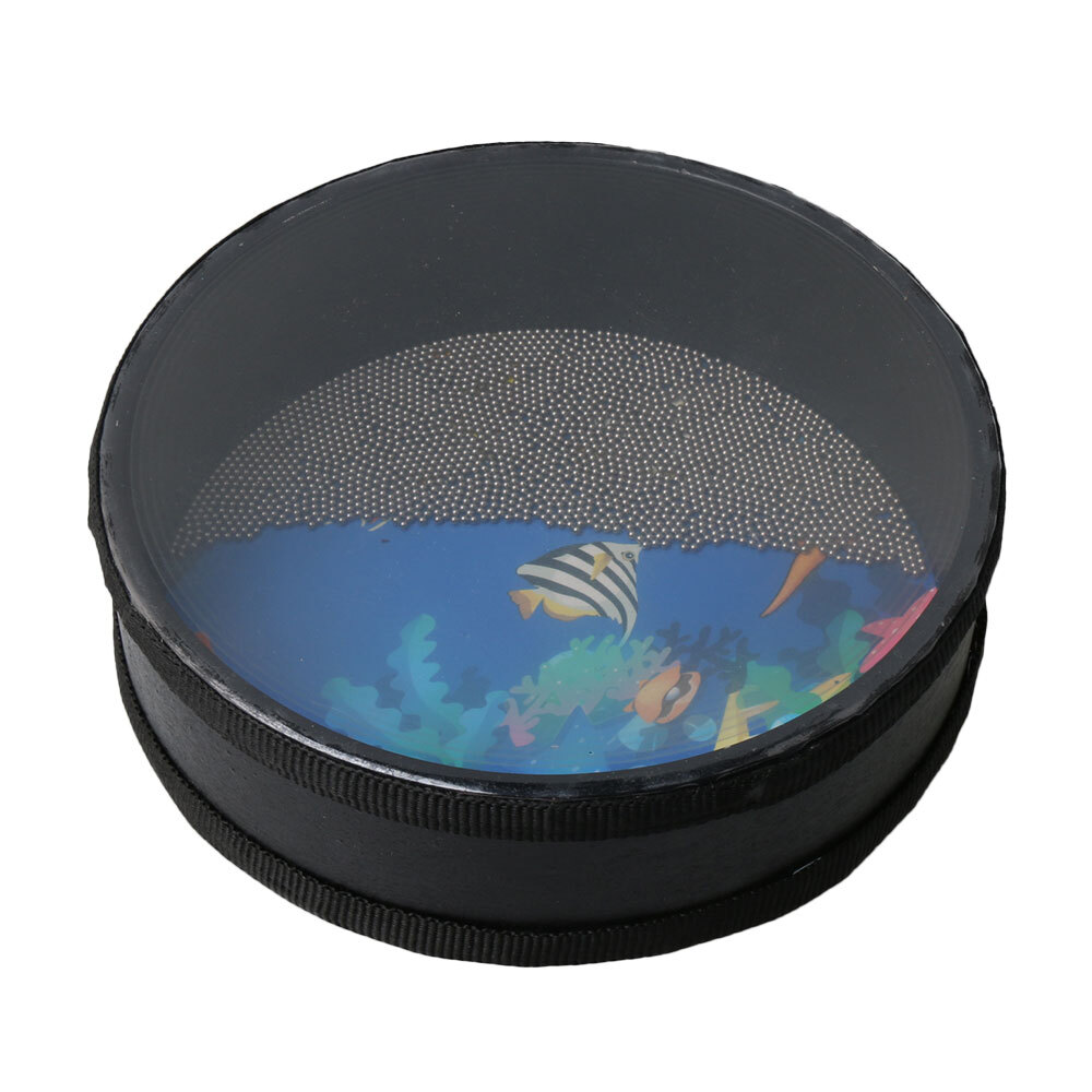 2pcs 8" Ocean Drum Hand Percussion Instrument Wave Bead Sound Drum