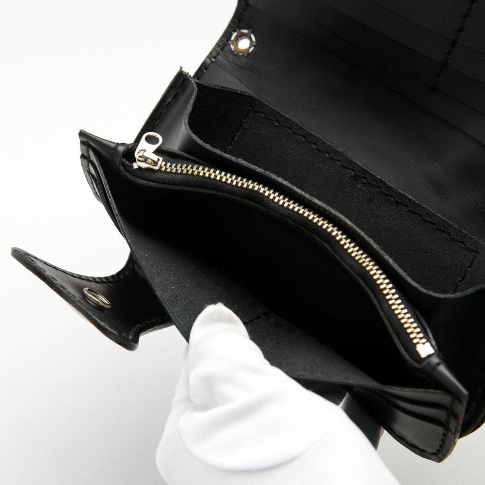 Black Phantom Genuine Leather Chain Wallets