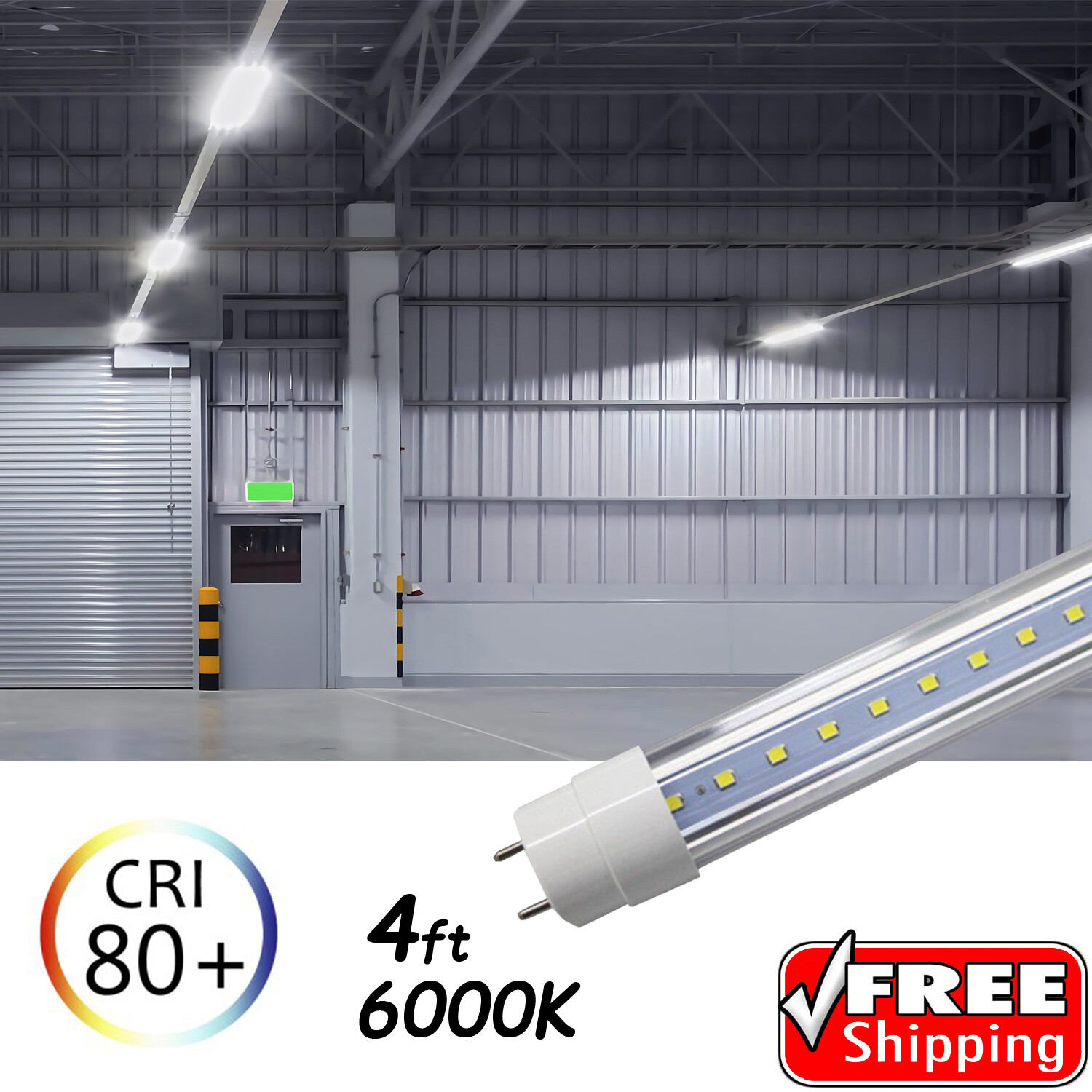 10-100 PACK LED G13 4FT 4 Foot T8 Tube Light Bulbs 18W 6000-6500K Cool White