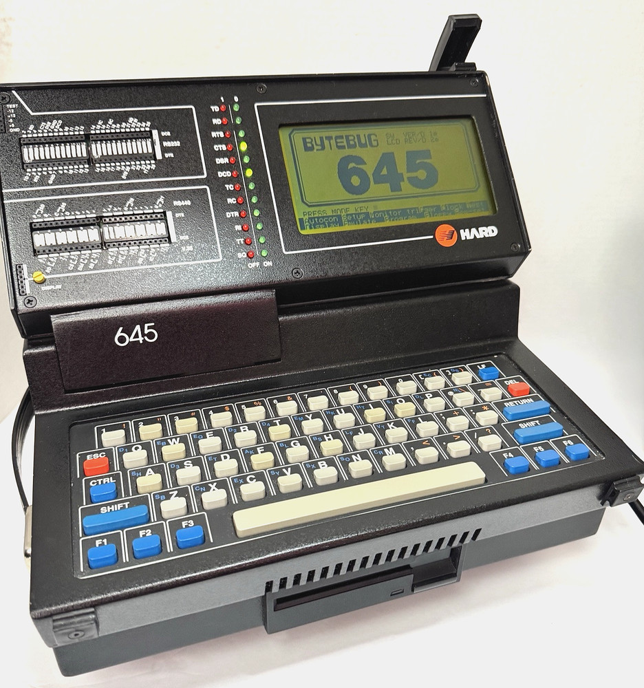 Hard Engineering BYTEBUG-645 Data Line Analyzer Monitor -w/Cable & Carrying Case