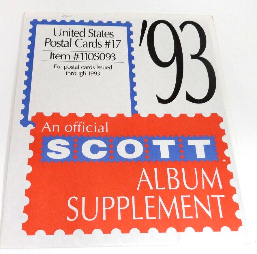 Scott 1993 United States Postal Post Cards Supplement #17 110S093 NOS