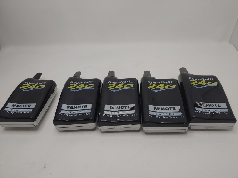 5 Eartec Full-Duplex Wireless System - Simultalk 24G 1 master , 4 remotes