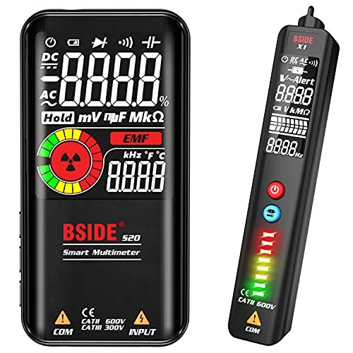 BSIDE Multimeter & Voltage Tester Kit, Rechargeable S20 with Voltage Detector
