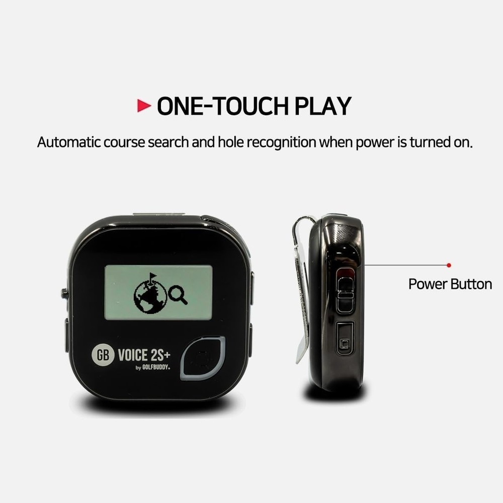 Voice 2S+ Talking GPS Rangefinder, Clip on Hat Golf Navigation- NEW