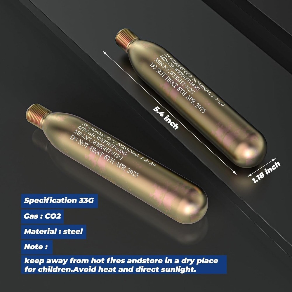 2 PACK - A/M 33g Co2 Rearming Kits for PFD Inflatable Life Jacket Replacement