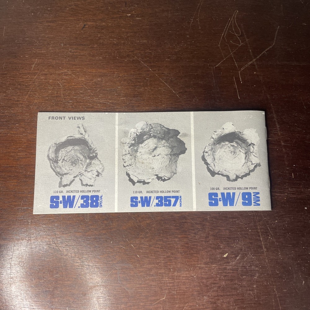VTG Smith & Wesson Ammunition Superior Performance Booklet 9mm 357 38