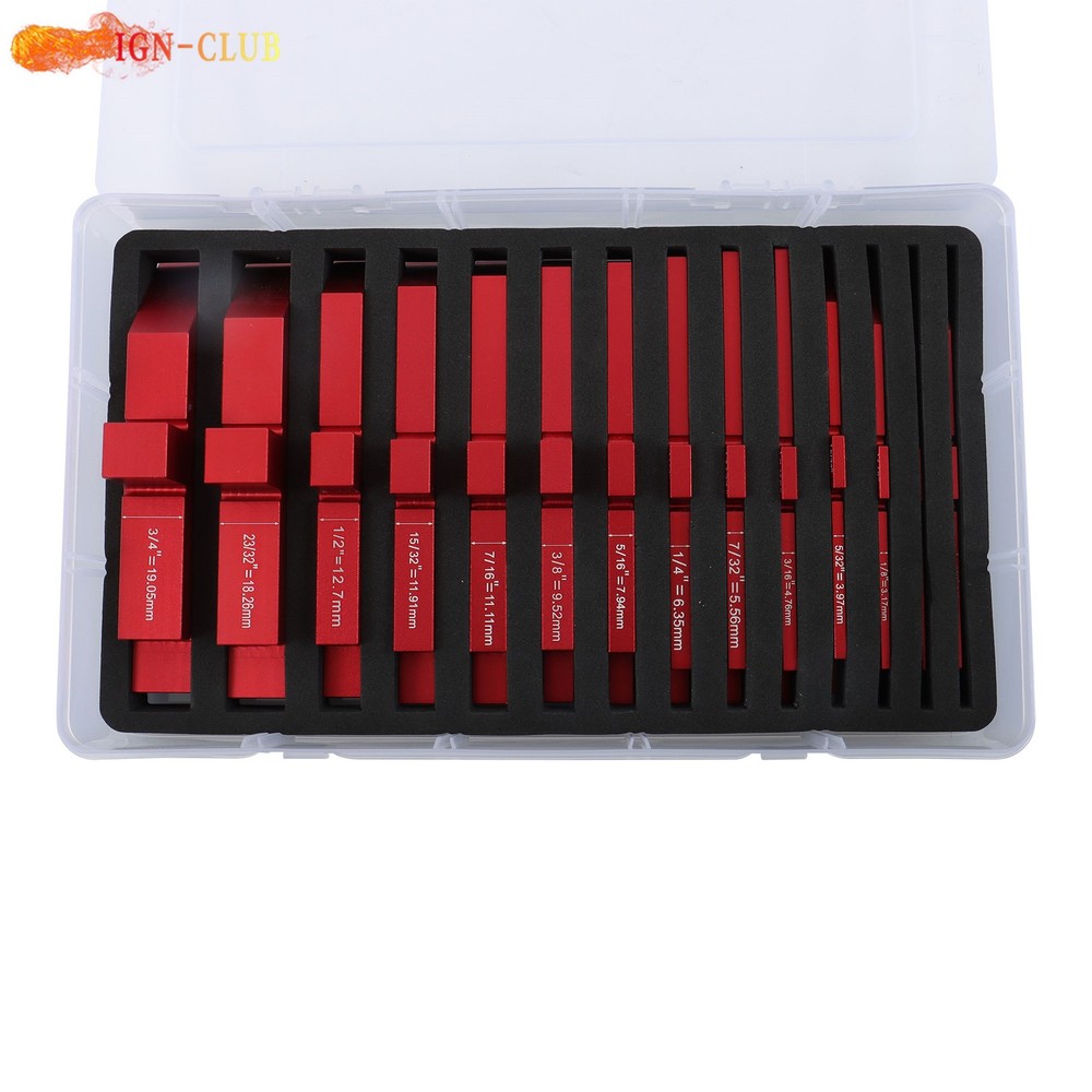 14 Pcs Aluminum Router Table Setup Bars Precision Setup Blocks Height Gauge Set