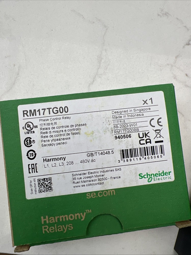 Schneider RM17TG00 Phase Control Relay