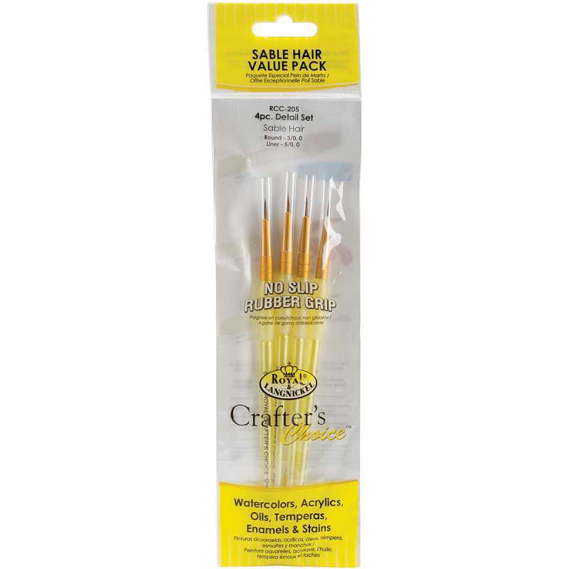 Crafter's Choice Sable Brush Set 4/Pkg