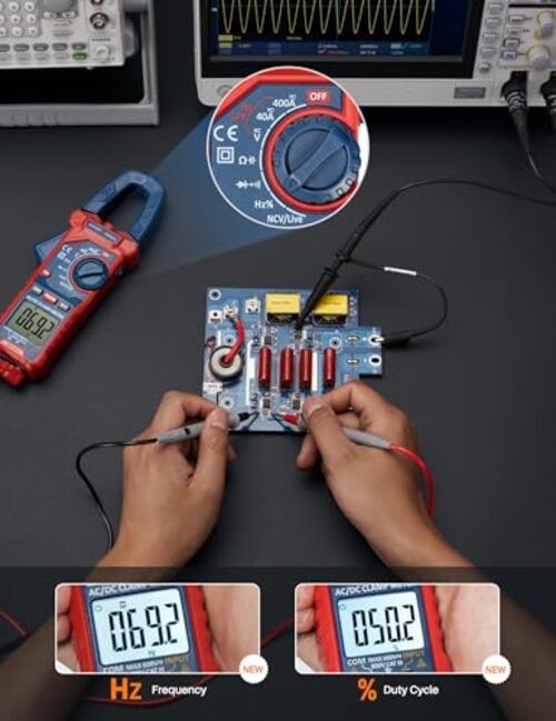 Digital Clamp Meter Multimeter Auto-ranging Amp Tester 4000 Counts Blue