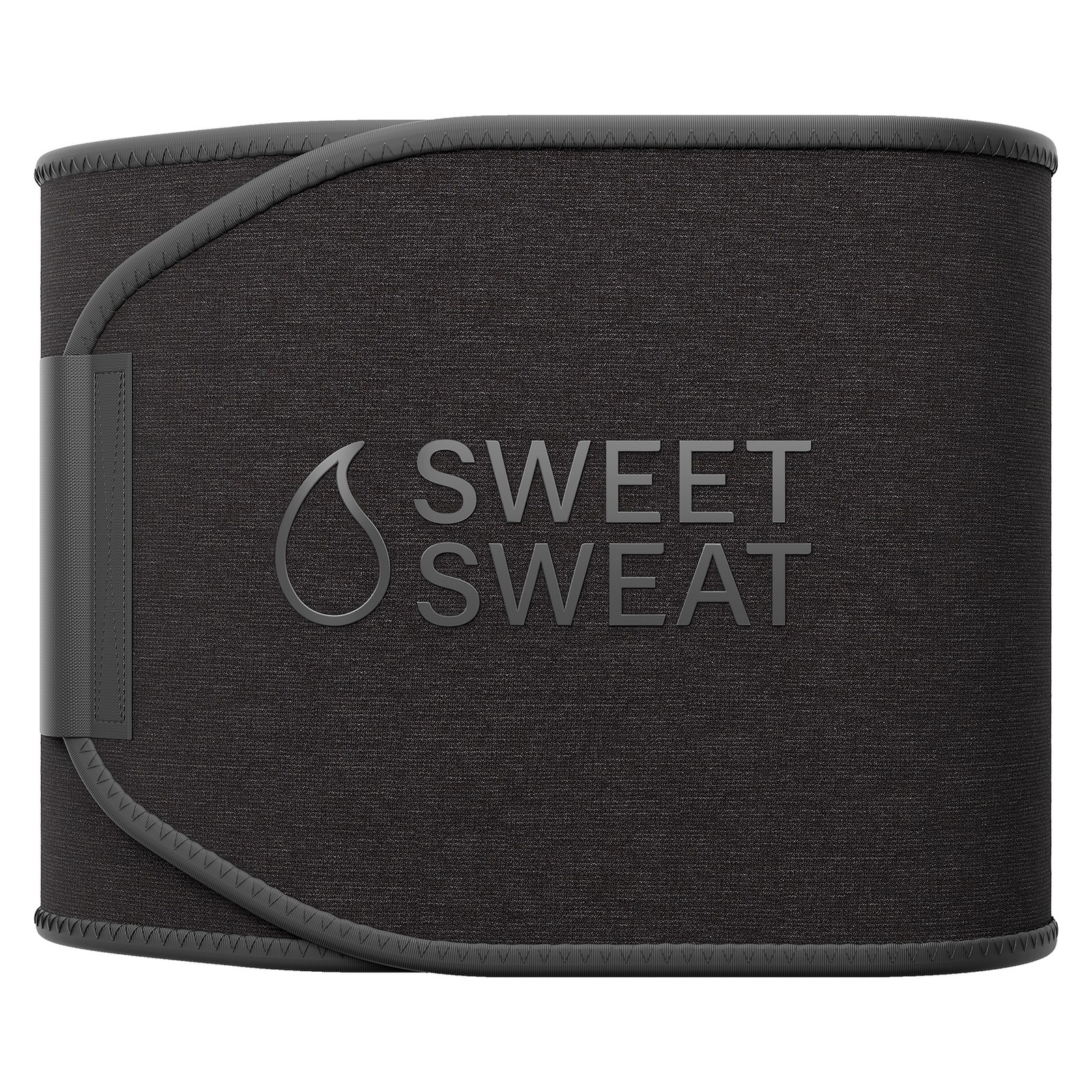 Sweet Sweat Waist Trimmer by Sports Research for Men & Women - Matte Black - L